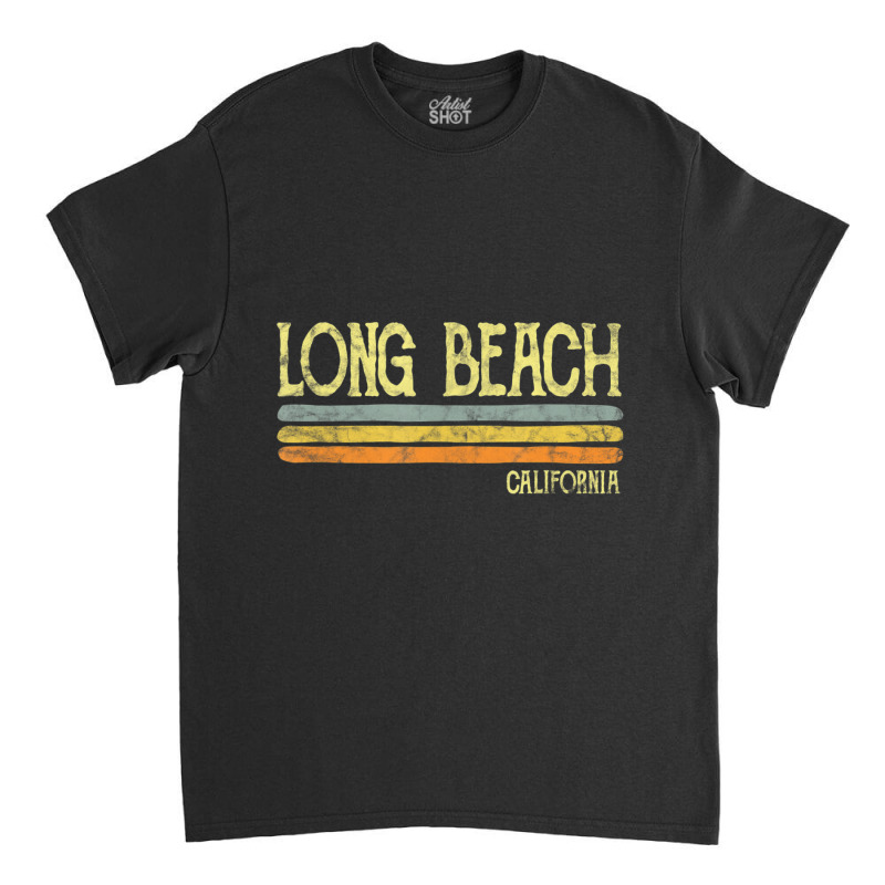 Vintage Long Beach California Ca Love Souvenir Classic T-shirt by cm-arts | Artistshot