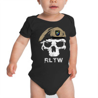 Vintage Army Ranger Regiment Rltw Skull Tan Beret Tank Top Baby Bodysuit | Artistshot