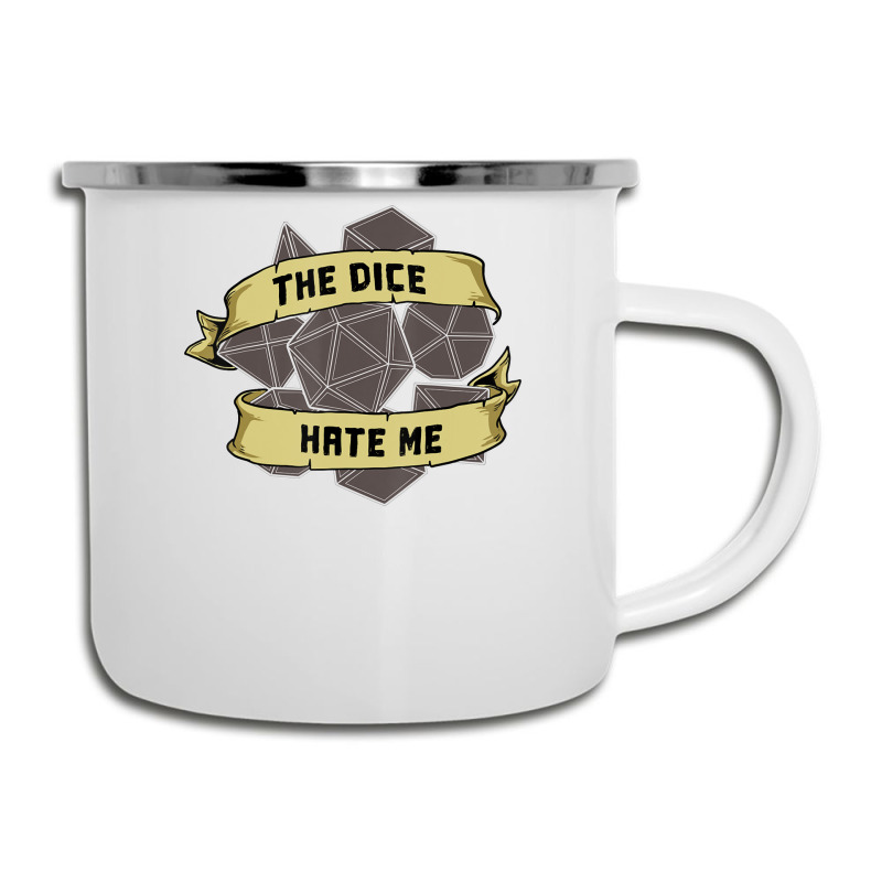 Retro The Dice Hate Me 20 Sided Tabletop Role Play Camper Cup | Artistshot