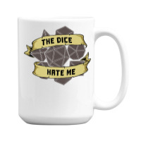 Retro The Dice Hate Me 20 Sided Tabletop Role Play 15 Oz Coffee Mug | Artistshot