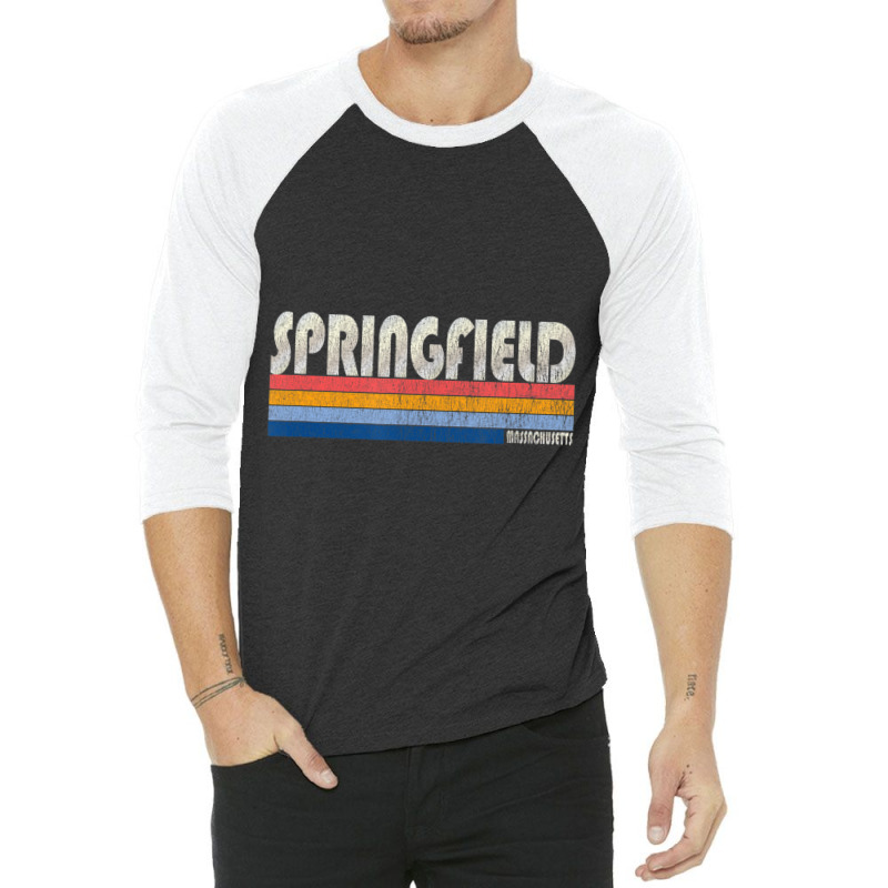 Vintage 70s 80s Style Springfield Ma 3/4 Sleeve Shirt | Artistshot