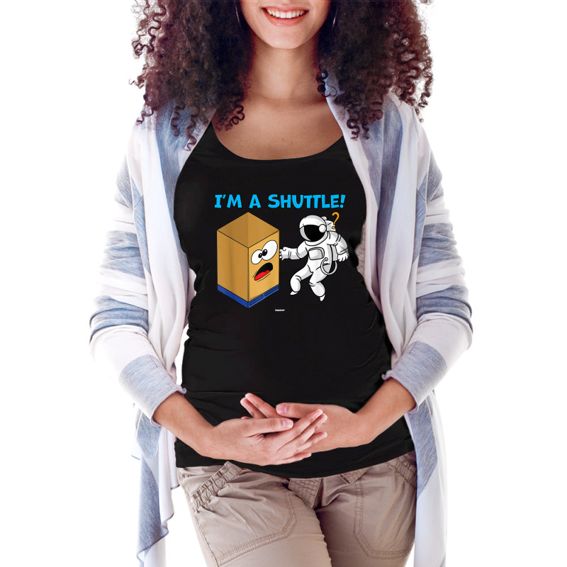 Cardboard Bin Coworker Swagazon Associate I'm A Shuttle T Shirt Maternity Scoop Neck T-shirt by cm-arts | Artistshot