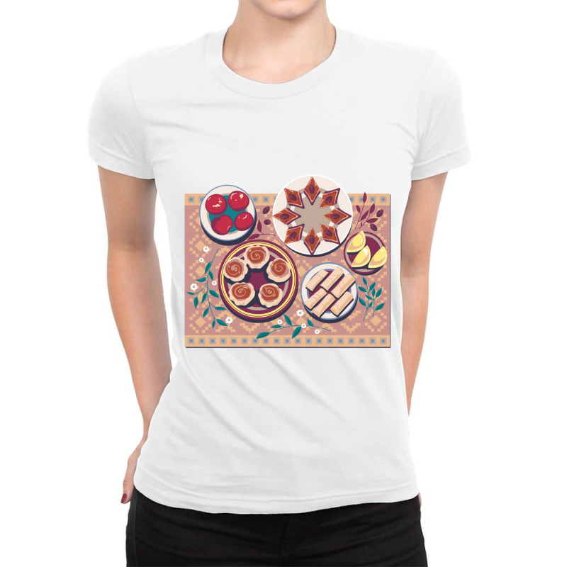 Nowruz - Iranian New Year Food Ladies Fitted T-Shirt by cm-arts | Artistshot