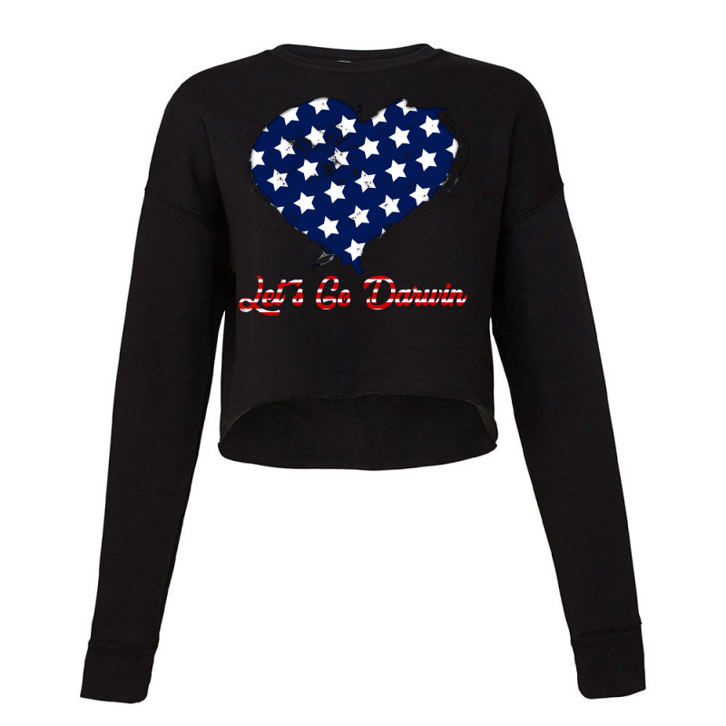 Let's Go Darwin Flag Heart Cropped Sweater by autlu2024 | Artistshot