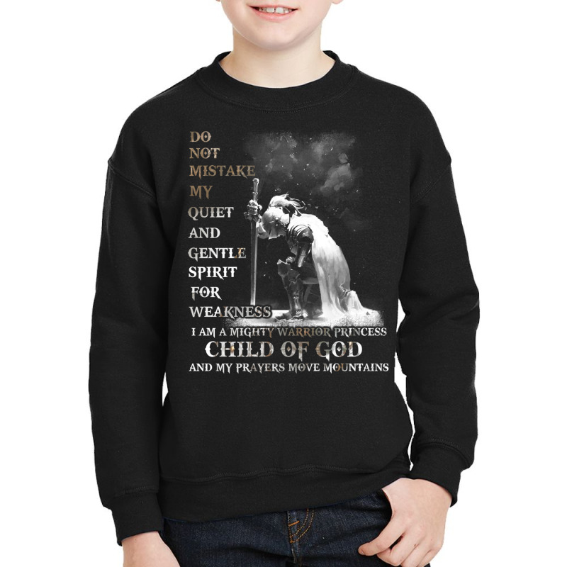 Knight Templar I Am A Child Of God A Warrior Of Christ Shirt Long Slee Youth Sweatshirt | Artistshot