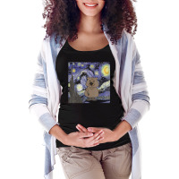 Smileteesall Wombat In Starry Night Art Maternity Scoop Neck T-shirt | Artistshot