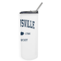 Hopkinsville Kentucky Ky Vintage Athletic Navy Sports Design T Shirt Skinny Tumbler | Artistshot