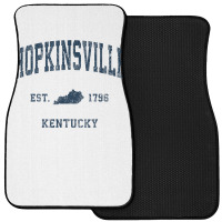 Hopkinsville Kentucky Ky Vintage Athletic Navy Sports Design T Shirt Front Car Mat | Artistshot