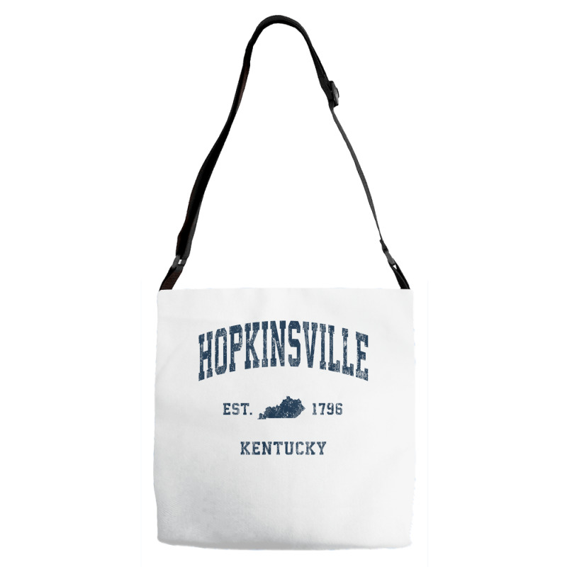 Hopkinsville Kentucky Ky Vintage Athletic Navy Sports Design T Shirt Adjustable Strap Totes | Artistshot