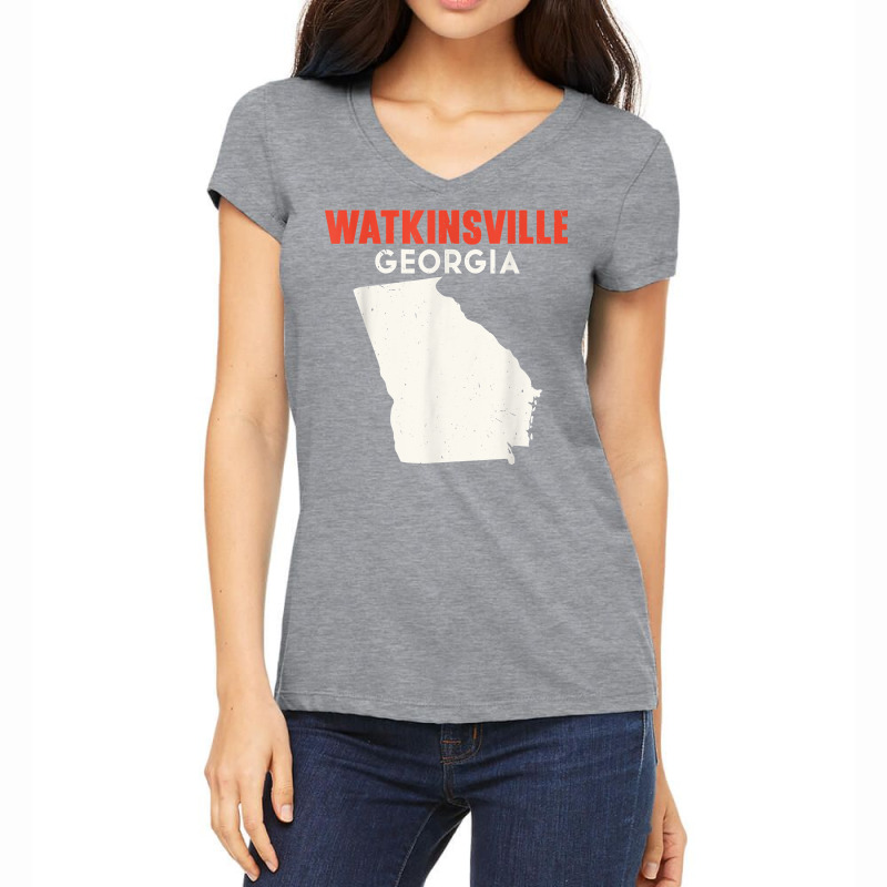 Watkinsville Georgia Usa State America Travel Georgian Atlan T Shirt Women's V-Neck T-Shirt by leiseyxlmorit | Artistshot