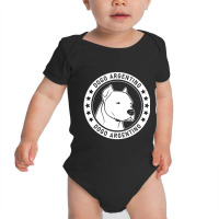 Dogo Argentino Dog Portrait Baby Bodysuit | Artistshot