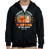 I Deliver The Cutest Pumpkins L&d Nurse Halloween Costumes T Shirt Youth Zipper Hoodie | Artistshot