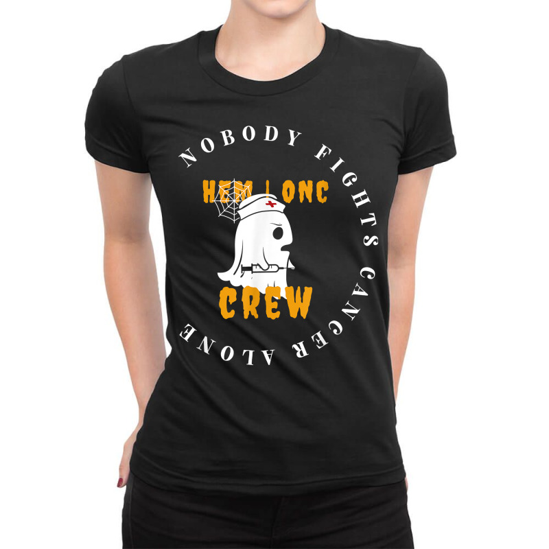 Halloween Oncology Hematology Nurse Crew Tee Peds Hemonc T Shirt Ladies Fitted T-Shirt by cm-arts | Artistshot