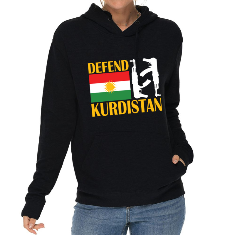 Defend Kurdistan, Kurdish Flag Lightweight Hoodie by cm-arts | Artistshot