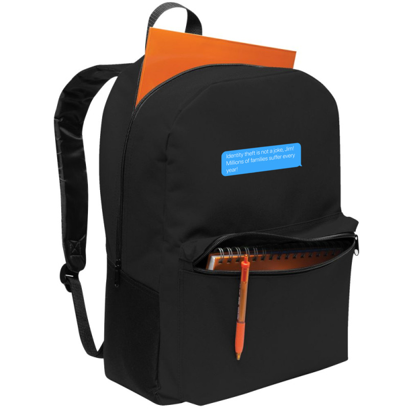 Identity Theft Is Not A Joke Backpack | Artistshot