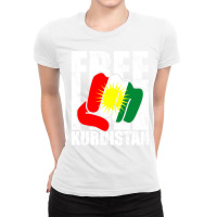 Free Kurdistan Kurdish Ladies Fitted T-shirt | Artistshot