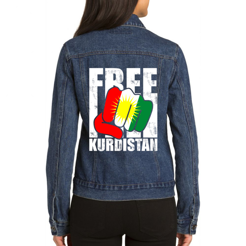 Free Kurdistan Kurdish Ladies Denim Jacket by cm-arts | Artistshot