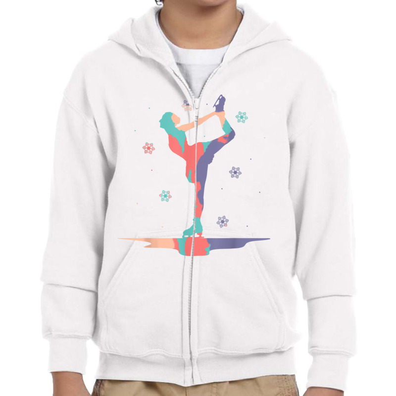 Figure Skater Ice Skating Dancing T Shirt Youth Zipper Hoodie by cm-arts | Artistshot