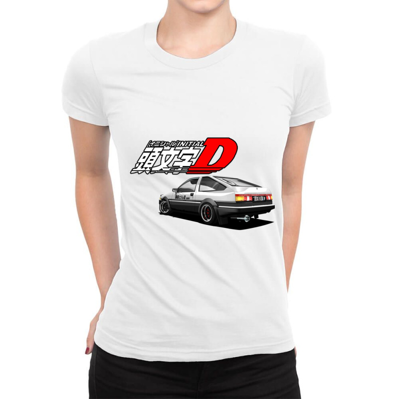 Initial D - Ae89 Trueno Ladies Fitted T-Shirt by cm-arts | Artistshot