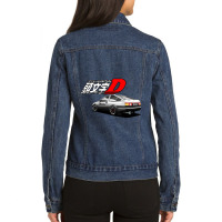 Initial D - Ae89 Trueno Ladies Denim Jacket | Artistshot