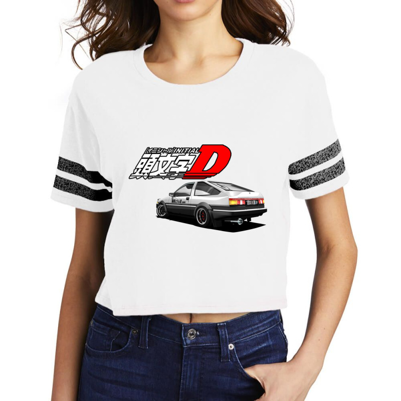 Initial D - Ae89 Trueno Scorecard Crop Tee by cm-arts | Artistshot