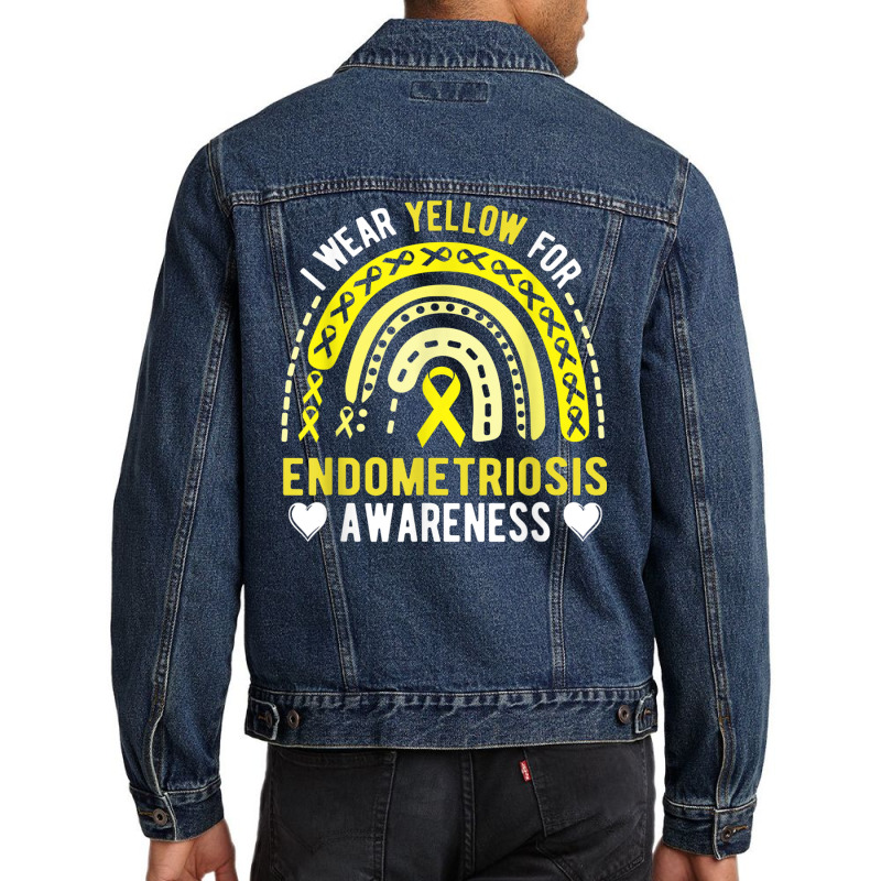 Endometriosis Awareness Month Rainbow For Endo Warrior T Shirt Men Denim Jacket by cm-arts | Artistshot