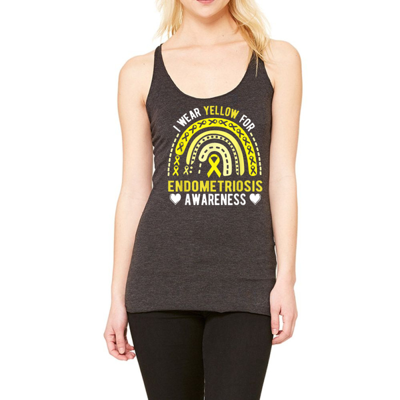 Endometriosis Awareness Month Rainbow For Endo Warrior T Shirt Racerback Tank by cm-arts | Artistshot