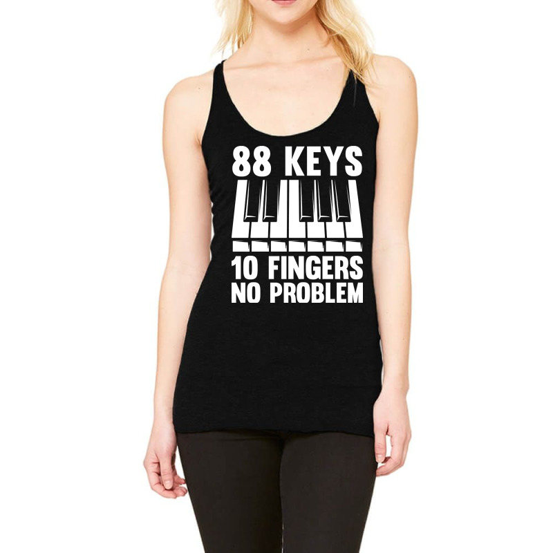 Keyboard Pianist Design And Music Musician Piano Player-n4vuc Racerback Tank by laughingtuy | Artistshot