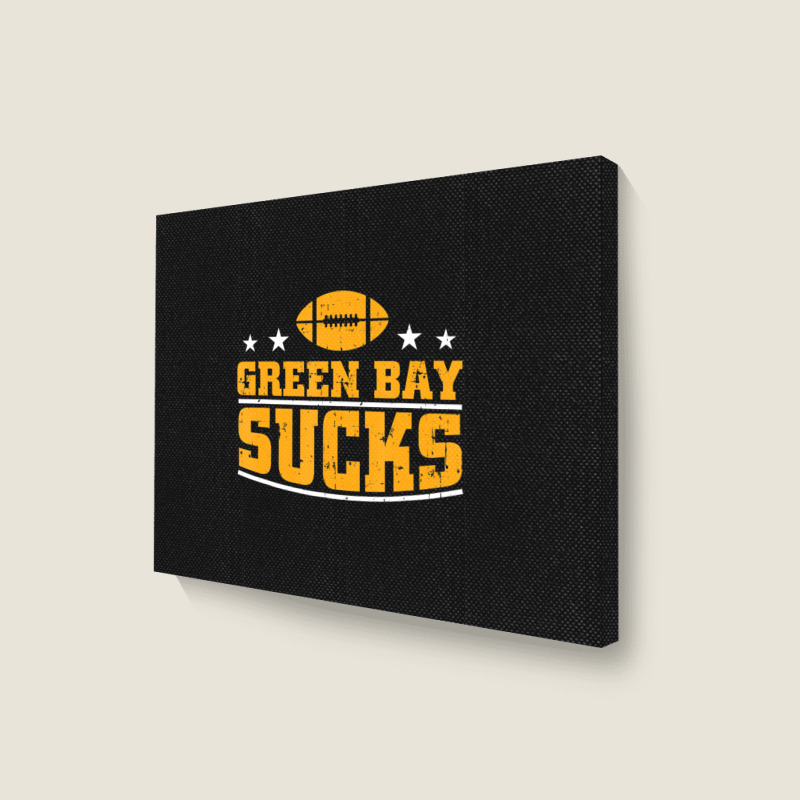 Green Bay Sucks Football Sarcastic Humor Landscape Canvas Print | Artistshot