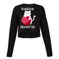 W20 Roll Dungeon Cat 20-sided Dice Kitten Role Play Game Cropped Sweater | Artistshot