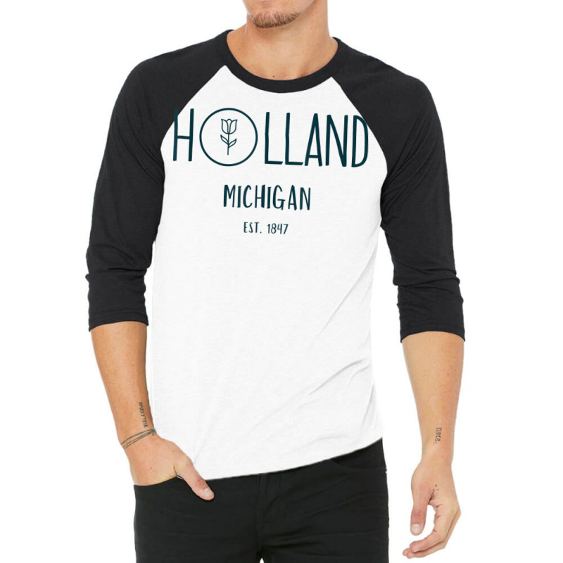 Holland Michigan Michigander Great Lakes Souvenir Gift Tulip T Shirt 3/4 Sleeve Shirt | Artistshot