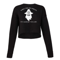 When The Dm Smiles Dungeons Rpg Wizard Dice Dragons Cropped Sweater | Artistshot