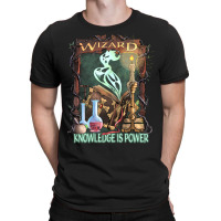 Wizard Knowledge Is Power Dragons D20 Rpg Gamer T-shirt | Artistshot