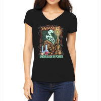 Wizard Knowledge Is Power Dragons D20 Rpg Gamer Women's V-neck T-shirt | Artistshot