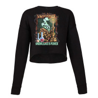 Wizard Knowledge Is Power Dragons D20 Rpg Gamer Cropped Sweater | Artistshot