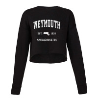 Weymouth Massachusetts Ma Vintage Athletic Sports Cropped Sweater | Artistshot