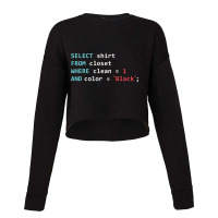 Programmer Sql Query Geek Database Coding Long Sleeve T Shirt Cropped Sweater | Artistshot