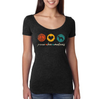 Vintage Peace Love Malinois Dog Lover Gifts T Shirt Women's Triblend Scoop T-shirt | Artistshot