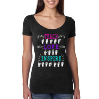 Womens American Sign Language Asl Teacher Hearing Impaired V Neck T Sh Women's Triblend Scoop T-shirt | Artistshot