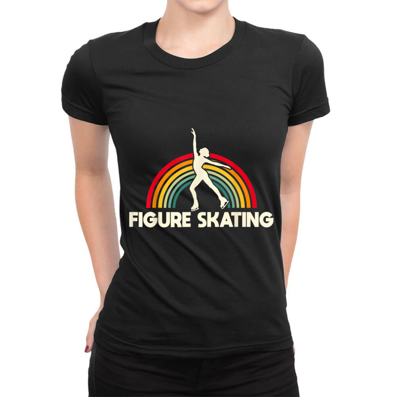 Ice Skater Figure Skating Dancing T Shirt Ladies Fitted T-Shirt by cm-arts | Artistshot