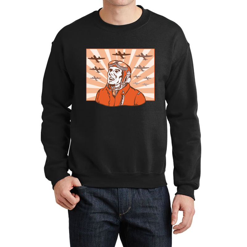 Bomber Flying Crewneck Sweatshirt | Artistshot