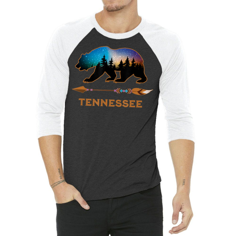 Tennessee Black Bear Wildlife Starry Night Sky Souvenir 3/4 Sleeve Shirt | Artistshot