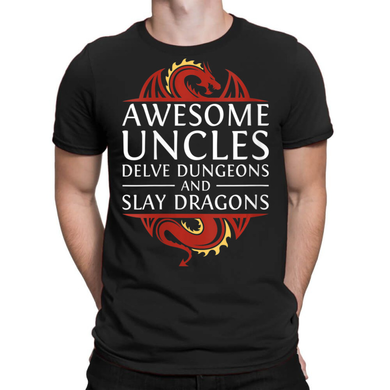 Womens Awesome Uncles Delve Dungeons And Slay Dragons Rpg Gaming V-nec T-Shirt by hotoancuong | Artistshot