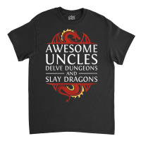 Womens Awesome Uncles Delve Dungeons And Slay Dragons Rpg Gaming V-nec Classic T-shirt | Artistshot