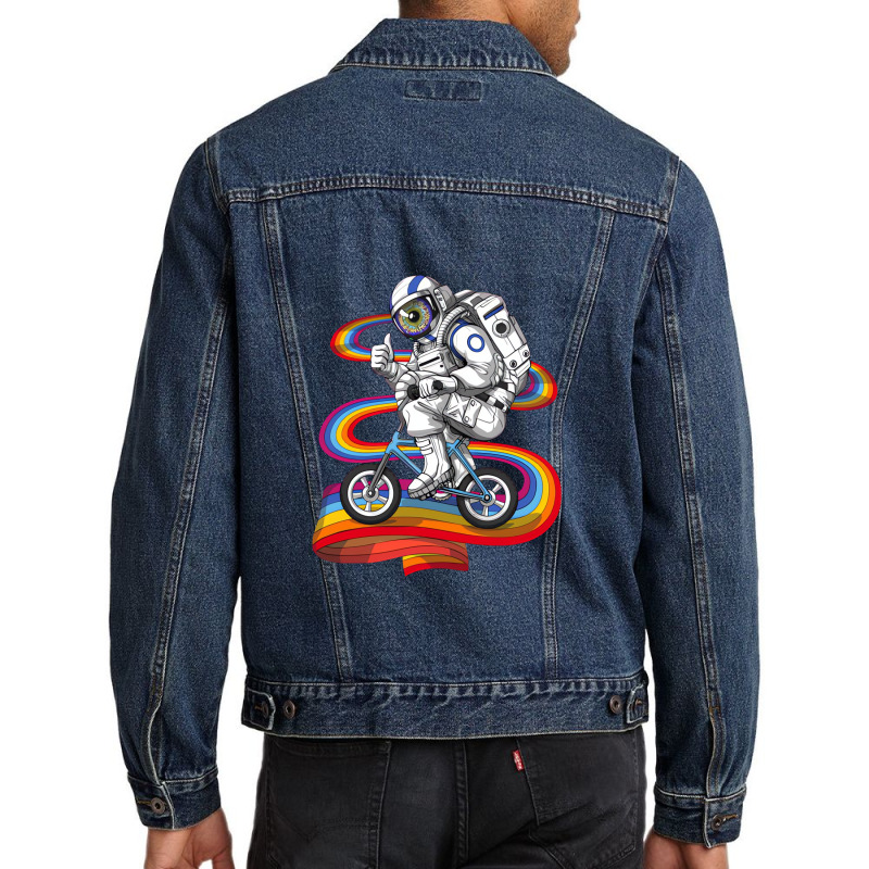 Psychedelic Astronaut Trip Men Denim Jacket | Artistshot