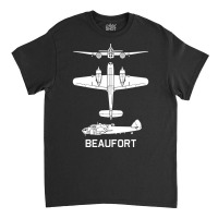 Bristol Beaufort British Ww2 Torpedo Bomber Plane Cutout Silhouettes G Classic T-shirt | Artistshot