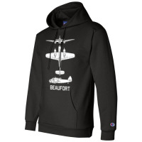 Bristol Beaufort British Ww2 Torpedo Bomber Plane Cutout Silhouettes G Champion Hoodie | Artistshot