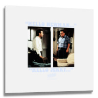 Seinfeld Newman And Jerry Long Sleeve T Shirt Metal Print Square | Artistshot