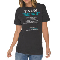 Myasthenia Gravis Awareness I Am Faking It - In This Family We Fight T Vintage T-shirt | Artistshot