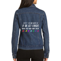 If We Get Caught You_re Deaf And I Speak Kannada Ladies Denim Jacket | Artistshot